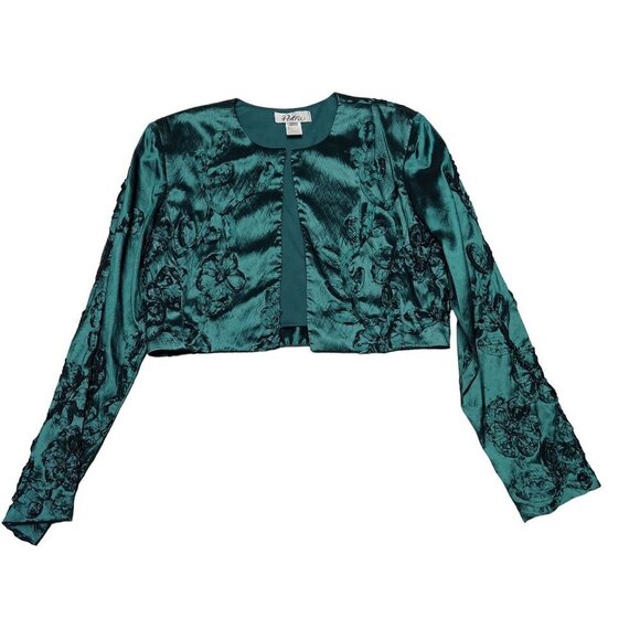 Patra Women's 2-Piece Taffeta and Chiffon Formal Gown w/Bolero Jacket - Picture 7 of 13